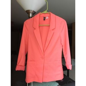 NEW H&M Coral blazer size 2
