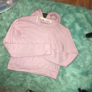Pink Cropped Hoodie