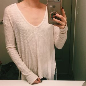 Light Pink Free People Thermal Top