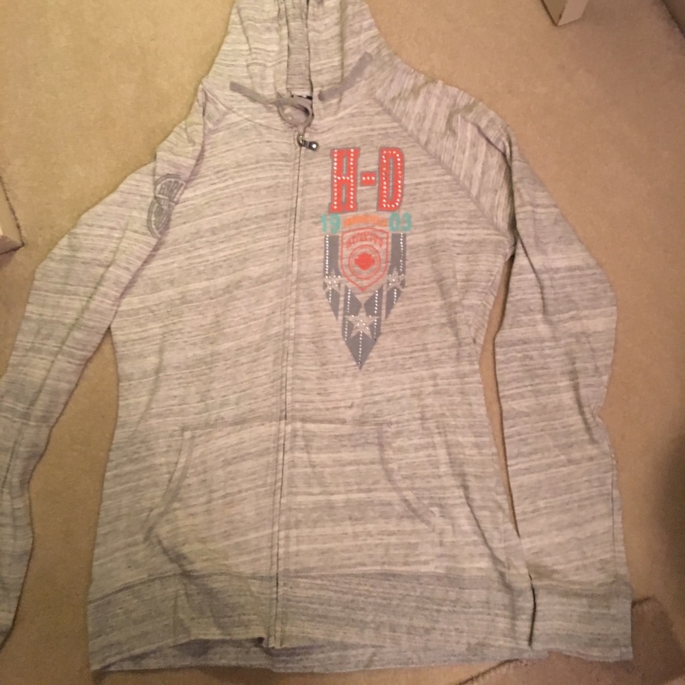 Harley Davidson zip down sweatshirt