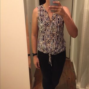 Lucky Brand tank top with tie in front