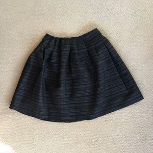 Black Sequin Stripe Circle Skater Skirt Black Sequin Stripe Circle Skater Skirt