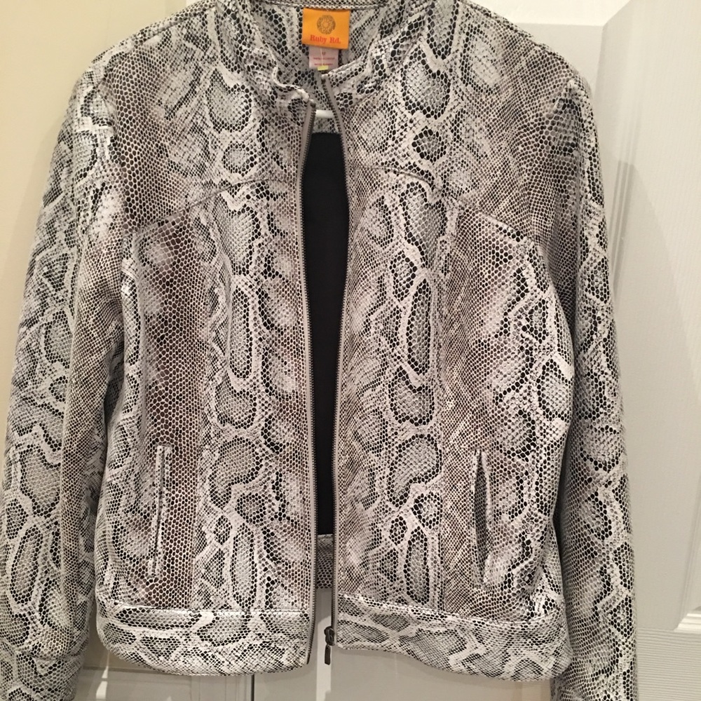 Faux snake skin jacket
