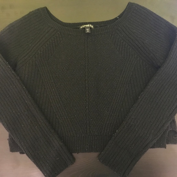 Black Crop Sweater - Picture 1 of 3