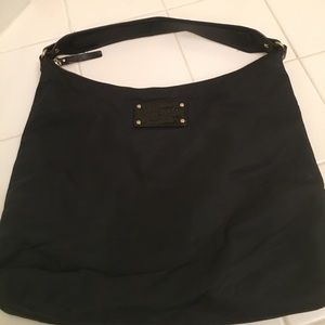 Kate Spade black nylon bag/leather strap