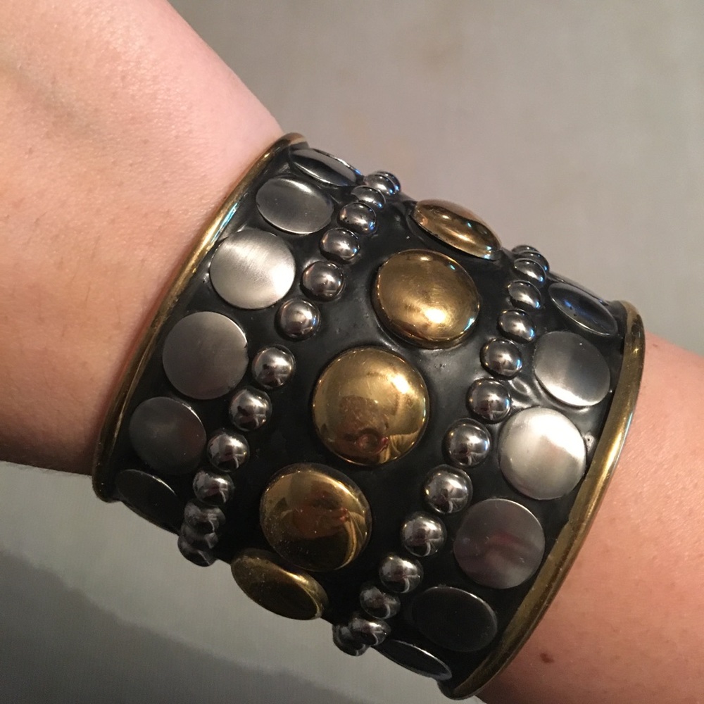 Chunky Gold and Silver Cuff