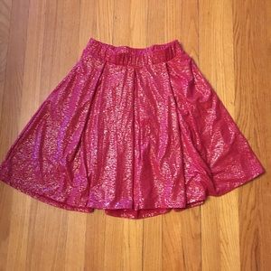 LuLaRoe Holiday Madison Skirt Red & Silver LuLaRoe Holiday Madison Skirt Red & Silver