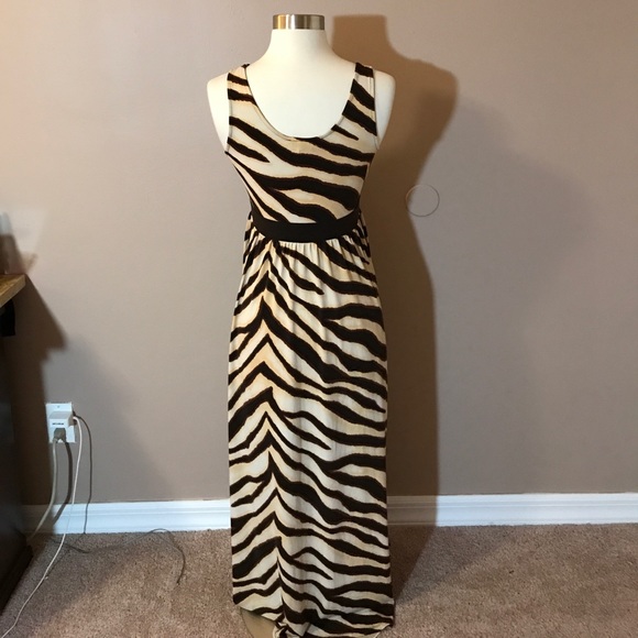 Michael Kors Zebra Print Maxi Dress - Picture 2 of 4