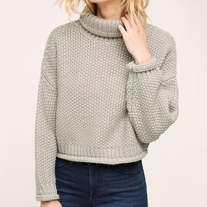 NWT Anthropologie Cropped Turtleneck Sweater