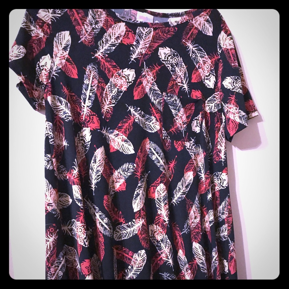 Lularoe XL Carly Navy Slinky Fabric
