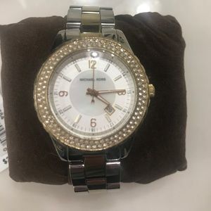 Authentic Michael Kors watch, silver and gold