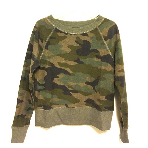 Banana Republic camouflage crop cotton sweatshirt - Picture 1 of 3