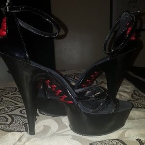 Pleaser Pattened Leather Shoes