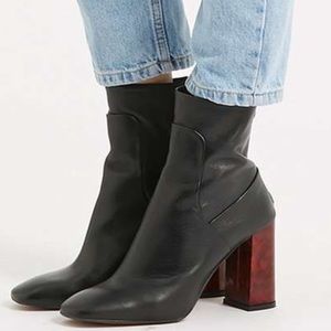 Topshop Tortoiseshell Heel Boots