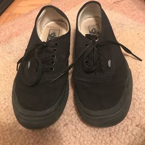 Black vans size 8