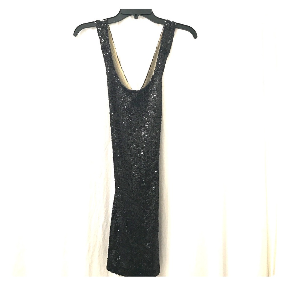 Lovers + Friends Black Sequin Bodycon Dress