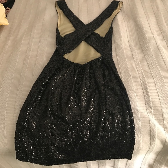 Lovers + Friends Black Sequin Bodycon Dress - Picture 3 of 4