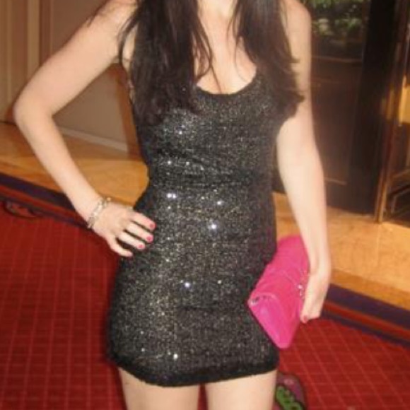 Lovers + Friends Black Sequin Bodycon Dress - Picture 2 of 4