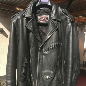 Leather motorcycle jacket