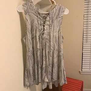 Anthropologie Lace-Up Tank