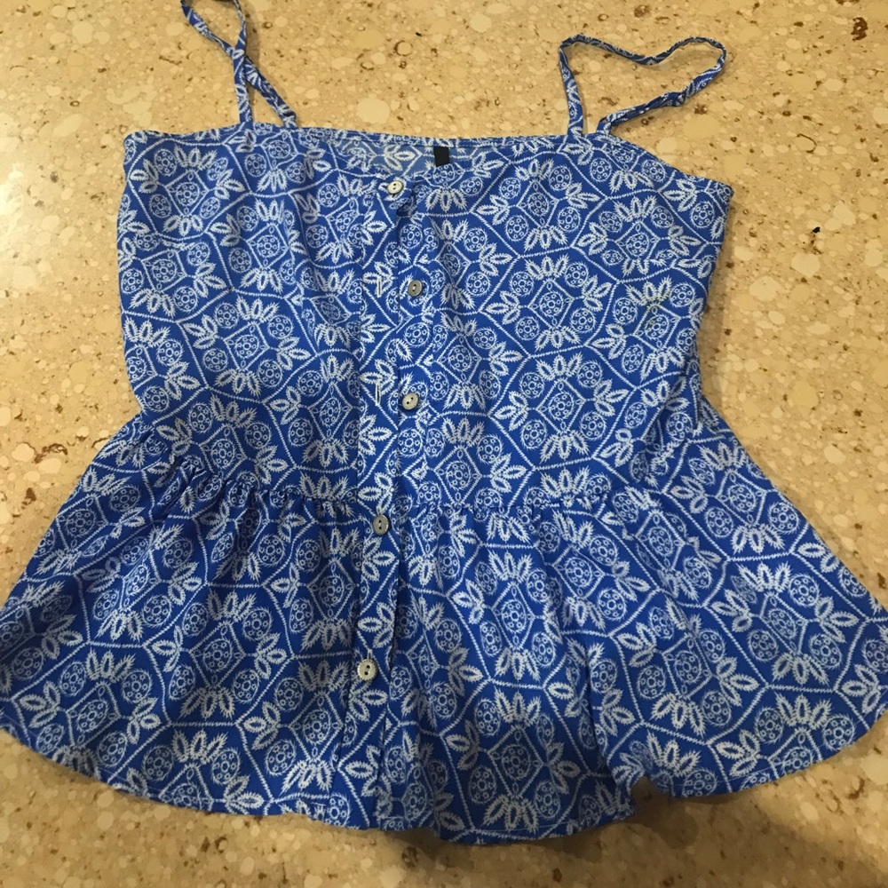 Blue button down