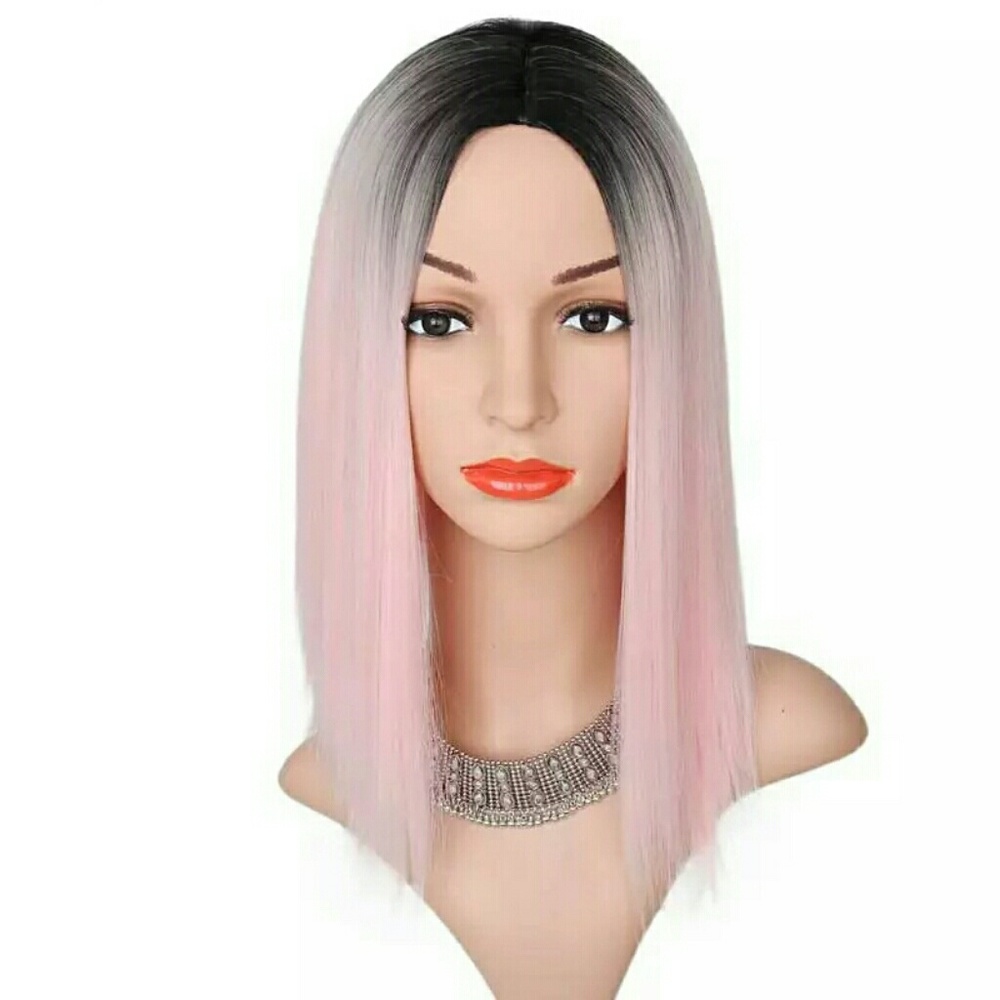 SOLD........Pink Straight Ombre Wig - Picture 1 of 3
