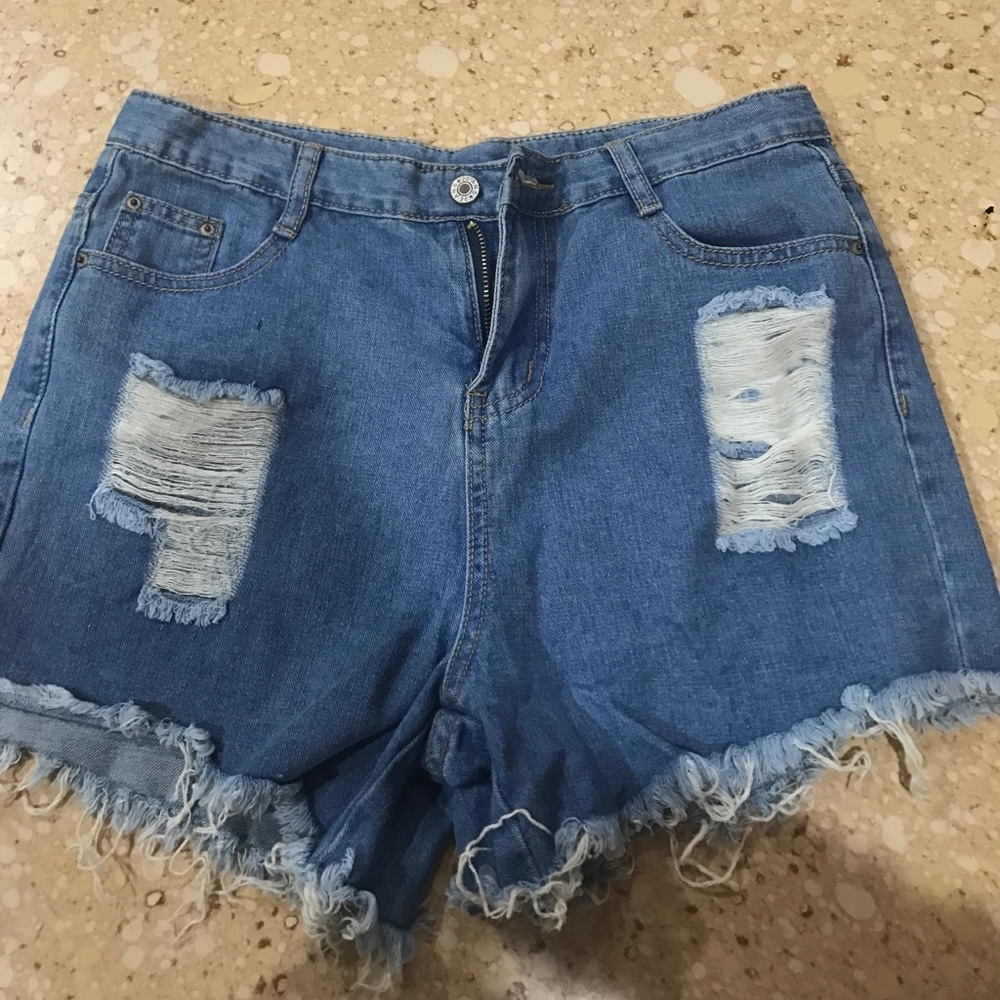 High waisted jean shorts never worn
