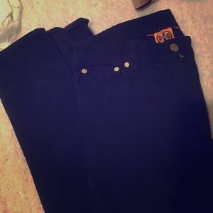 Tory Burch Black Corduroy Skinny Jeans