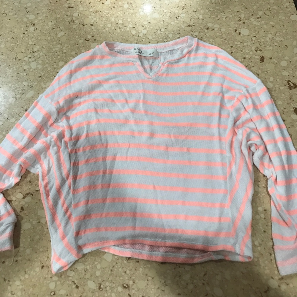 Neon striped sweater