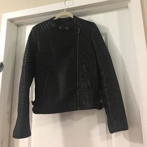 Mango faux leather jacket
