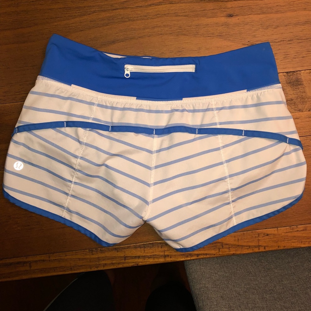 Lululemon Striped Speed Shorts - Size 4