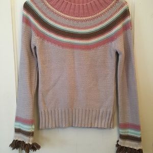 SALE📍Fun fringe cuffed sweater