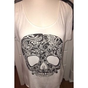 Junior Plus Size Skull Lace T-Shirt