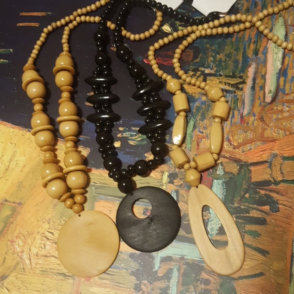 🌲Wooden BoHo Necklace🌳