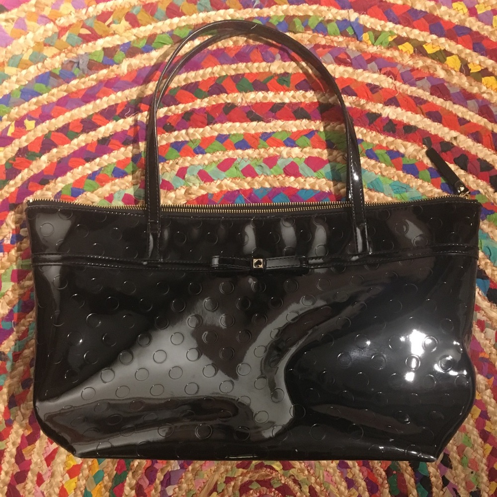 Kate Spade Sophie Camellia Street Large Black Tote