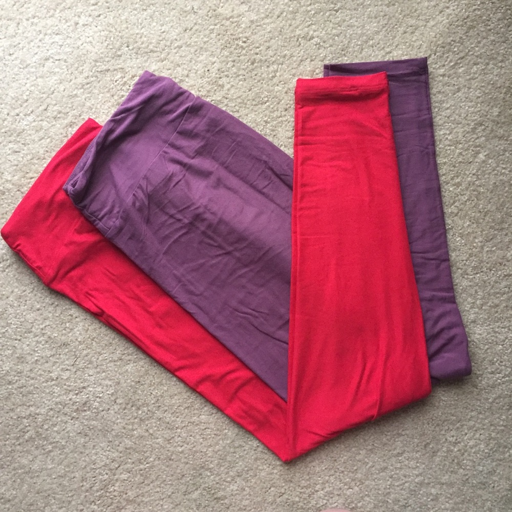 EUC LuLaRoe Solid Legging bundle TC