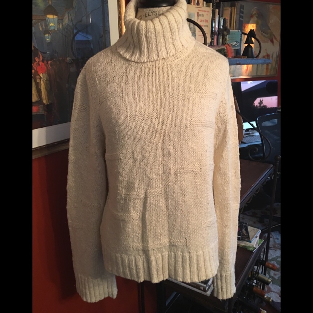 DKNY Nubby Oatmeal Turtleneck Sweater