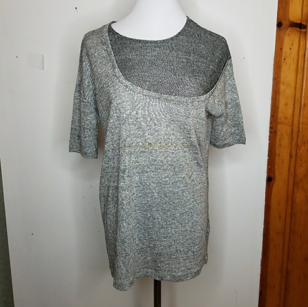 Rebecca Minkoff Grey Tunic Sweater Top