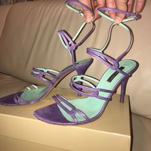 Sergio Rossi Strappy Snake Skin Stiletto Sandal Sergio Rossi Strappy Snake Skin Stiletto Sandal