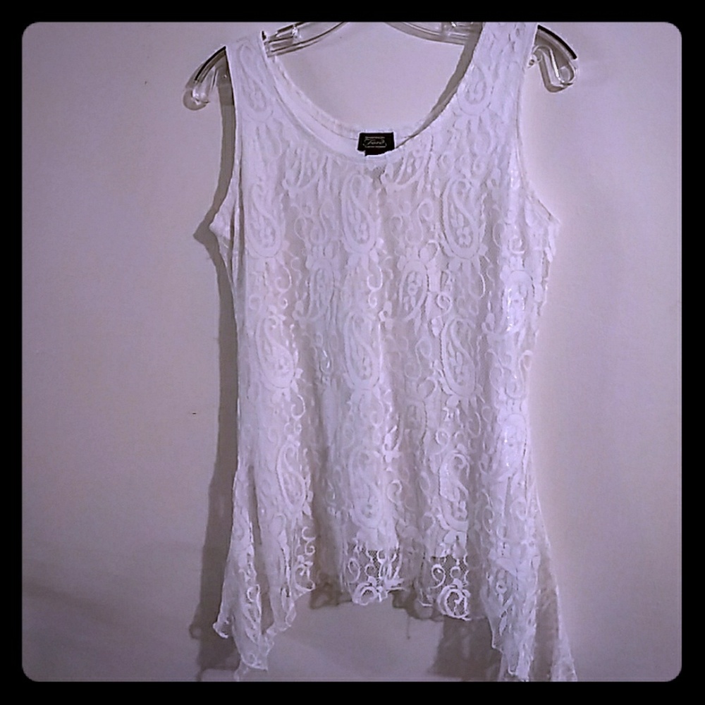 💫 white lace shell💫