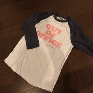Out of Office baseball tee