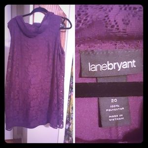 Purple lace tunic dress size 20 Lane Bryant