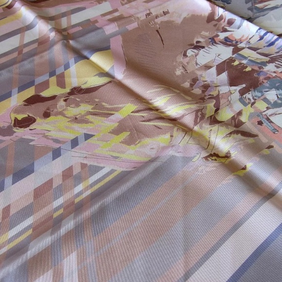 RARE! auth HERMÈS silk twill PHOTO FINISH scarf - Picture 5 of 16