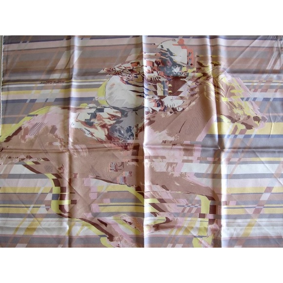 RARE! auth HERMÈS silk twill PHOTO FINISH scarf - Picture 6 of 16