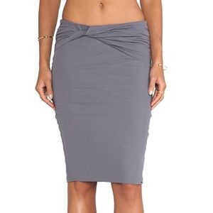 James Perse High Gauge Jersey Twisted Skirt