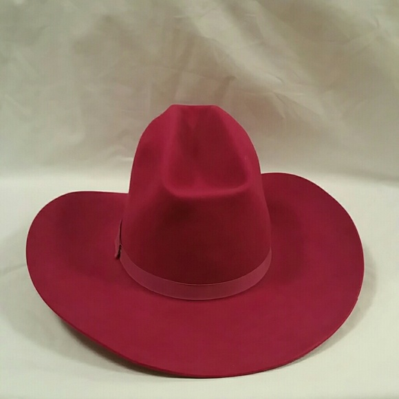 Vintage Hot Pink Barrel Racer Cowboy Hat Western - Picture 3 of 5