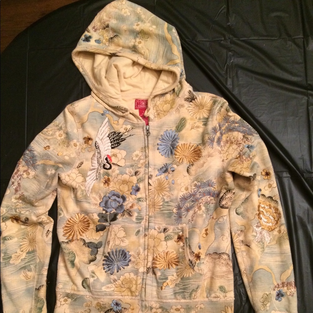 Lucky Brand Embroidered Hoodie