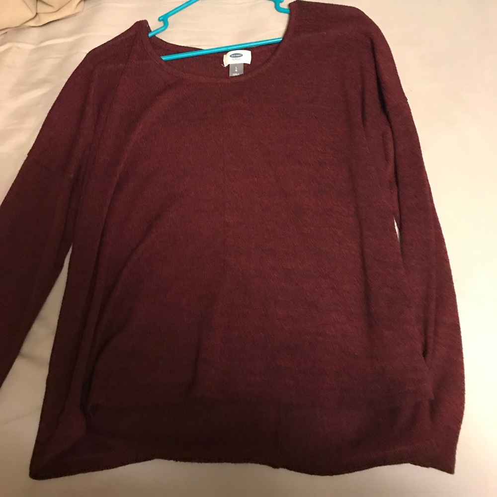 Red thin sweater burgundy size L
