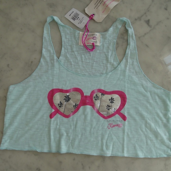 NWT California Kisses lounge crop tank top size M - Picture 1 of 4