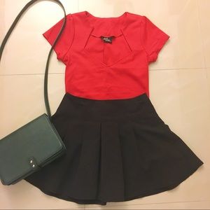 Vintage cut red cotton top